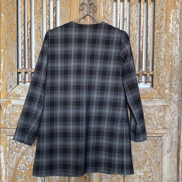 CYNTHIA ROWLEY OPEN FRONT PRINTED BLAZER JACKET LARGE LAYERING - Picture 3 of 7